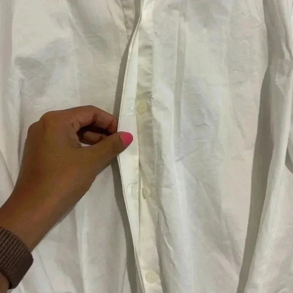 Hatch Maternity Tie-Front Knot Shirt Collared Tunic Dress - Picture 4 of 8